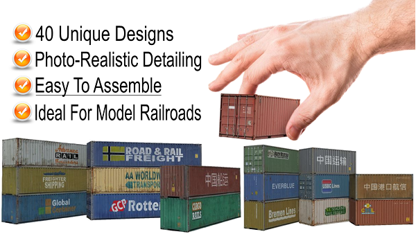 scale shipping container models